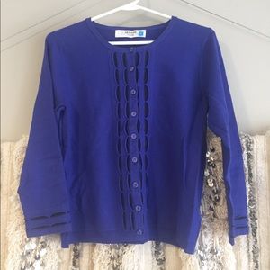 Anthropologie Sparrow royal blue cardigan